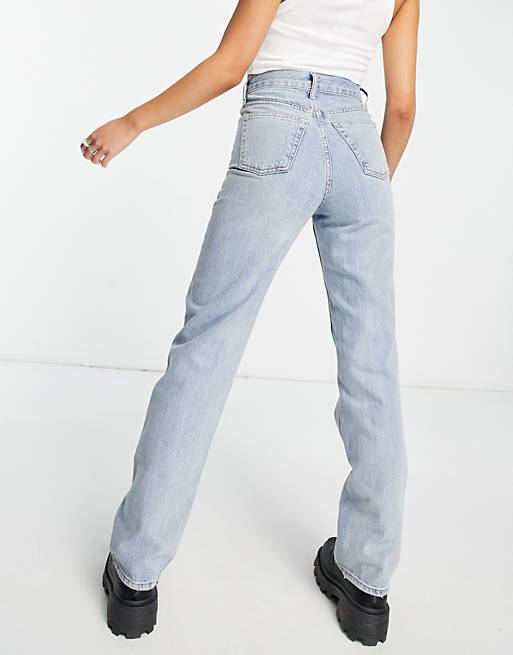  Topshop Kort organic cotton blend jean with rip in bleach 