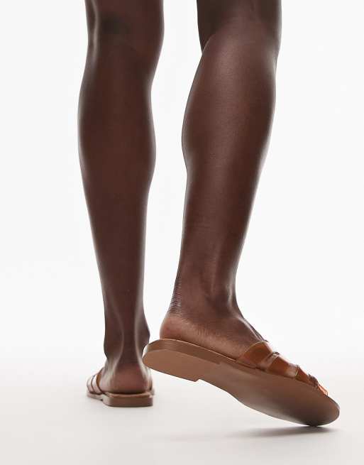 Topshop – Kris – Bruna, platta sandaler i jellymaterial, 4 av 4