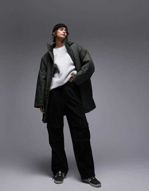 Topshop – Kurtka parka z kapturem w kolorze khaki , 2 z 4