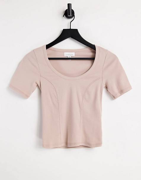 DAMEN Hemden & T-Shirts Bi-Material Pull&Bear T-Shirt Grau S Rabatt 75 % 