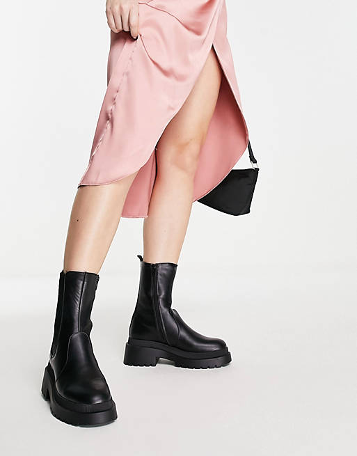  Boots/Topshop Kyle chunky chelsea boot in black 