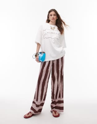 TOPSHOP LA TEREZZA CUTWORK OVERSIZED TEE 