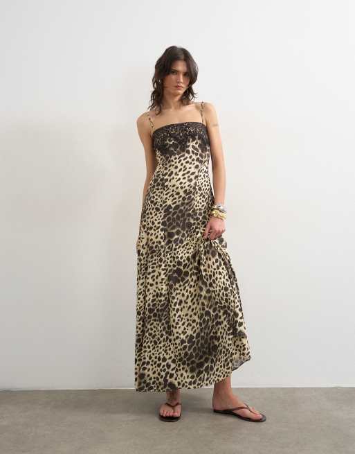 topshop leopard print bodycon dress NWT Topshop Leopard Print Bodycon Mini Dress Petite Size 6
