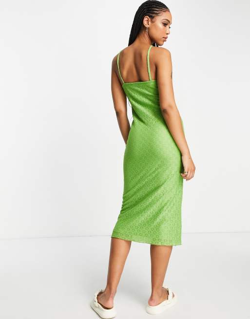 Topshop green lace on sale dress