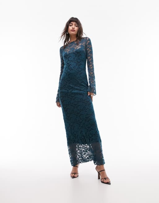 Asos lace maxi hot sale dress with long sleeves