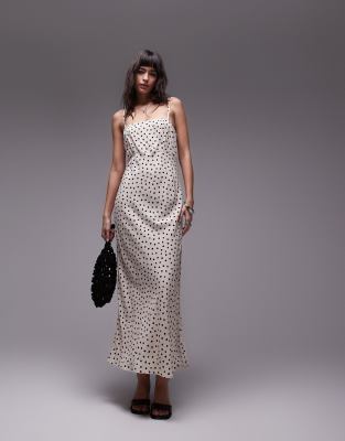 Lace-trimmed Pin Dot Dress herlipto