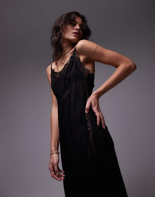 shona joy lace high neck dress Shona Joy - Stratus Sheer Lace High Neck Maxi Dress - Ivory