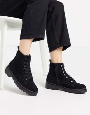 black lace up boots ankle