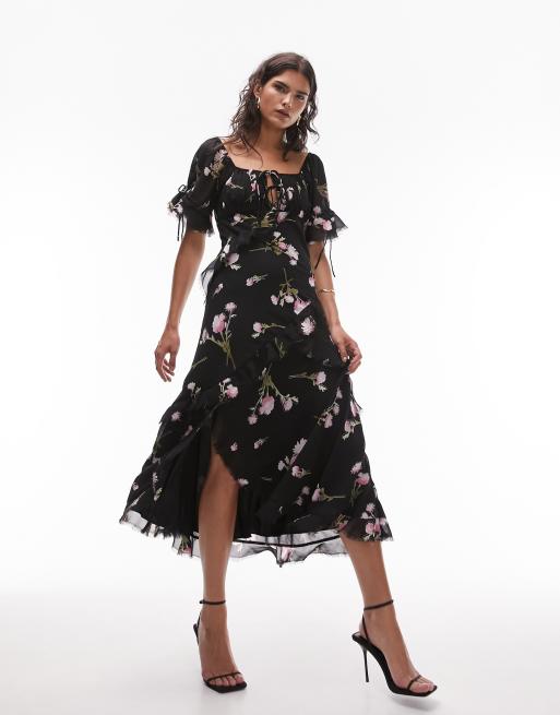 Topshop velvet hotsell floral dress