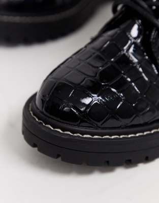 black croc boots topshop