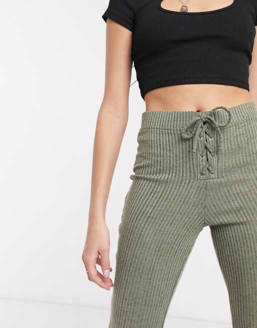 Lace up trousers store topshop