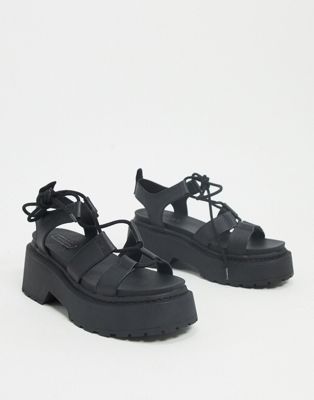 black flatform sandals asos