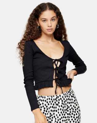 lace up cardigan