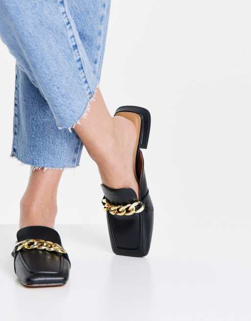 Topshop store backless loafers