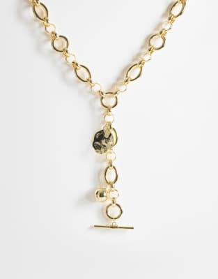 Topshop - Lana - Collier chaîne oversize à breloques - Doré