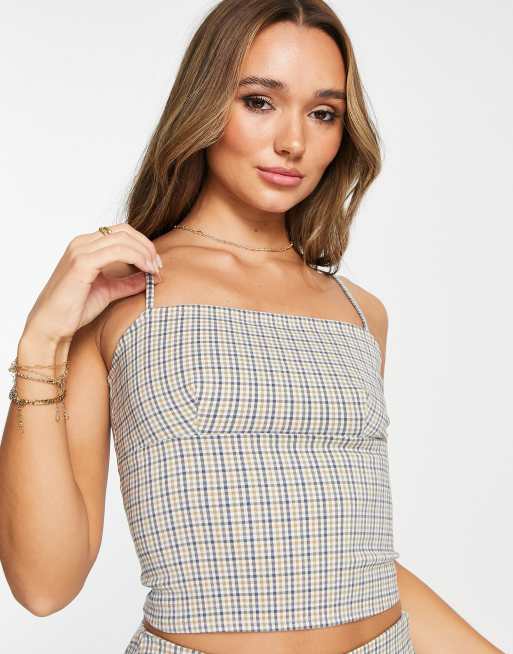Topshop - Lang korsettop i multivarede tern - Del af sæt , 3 af 4