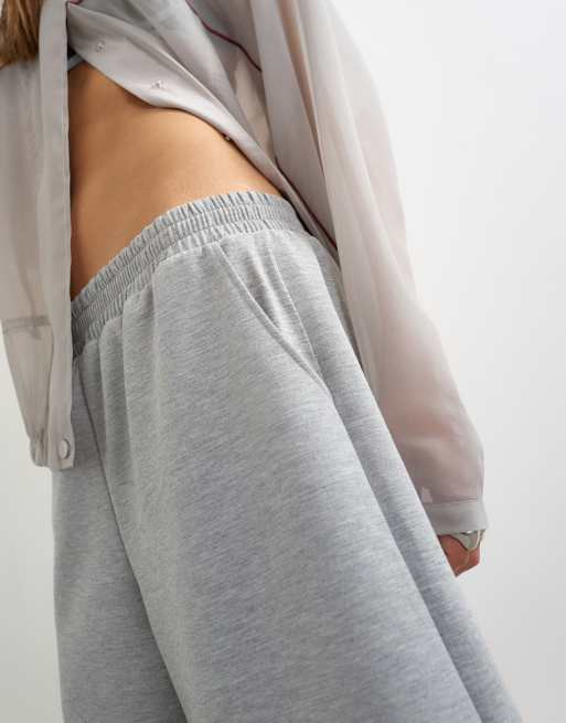 Topshop lange jersey short in grijs, 4 van 5