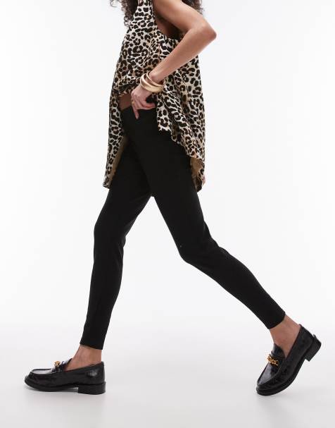 Topshop - Lange legging van zware stof in zwart - view 1