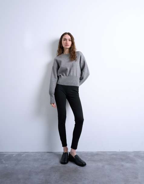 Topshop - Lange og kraftige sorte leggings - view 1