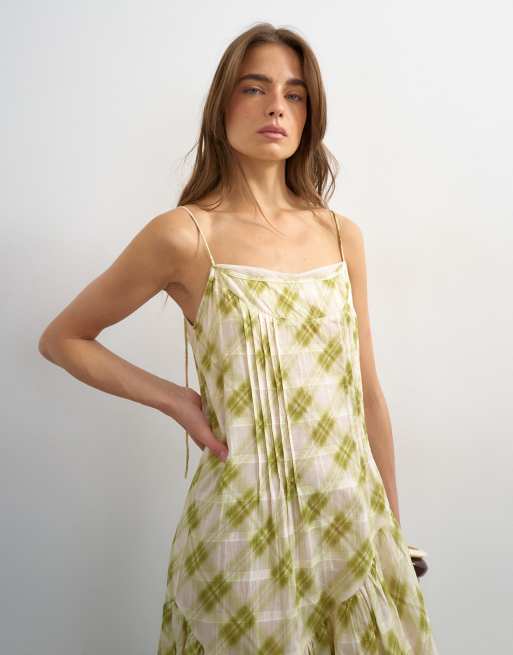 Topshop – Langes Strandkleid zum Hineinschlüpfen mit Karomuster, 2 von 4