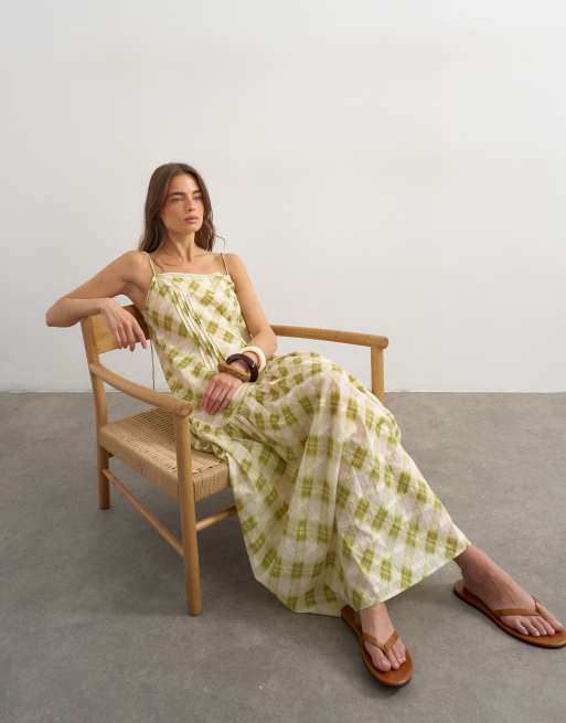 Topshop – Langes Strandkleid zum Hineinschlüpfen mit Karomuster, 3 von 4