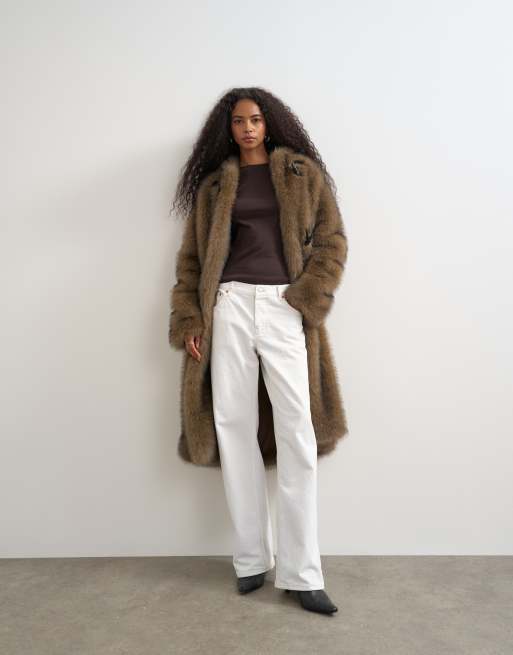 Topshop langærmet hverdags-T-shirt i chokolade, 2 af 4