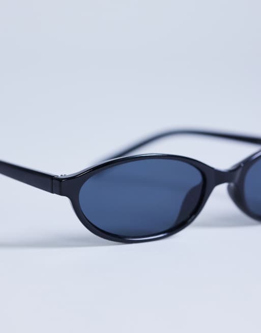 Topshop - Lanzarote - Lunettes de soleil ovales - Noir, 2 de 3
