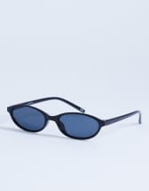 Topshop Lanzarote oval sunglasses in black