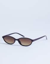 Topshop Lanzarote oval sunglasses in burgundy