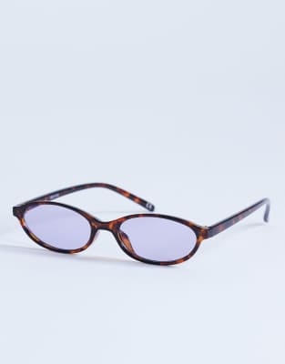 Topshop Lanzarote Oval Sunglasses In Multi