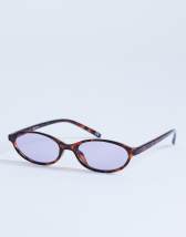 Topshop Lanzarote oval sunglasses in tortoise