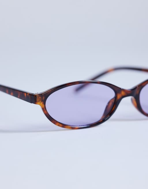 Topshop Lanzarote oval sunglasses in tortoise, 2 of 3