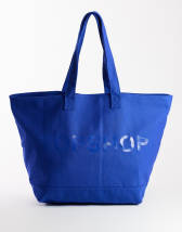 Topshop large canvas tote bag in cobalt