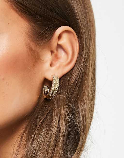 large chain hoop earrings in gold ASOS