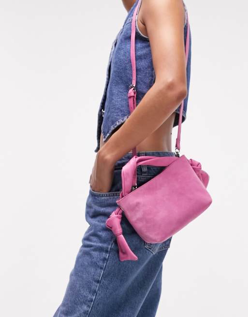 Topshop - Larni - Petit sac bandoulière en cuir - Rose, 3 de 4