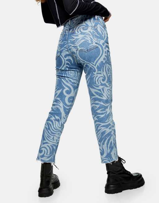 Topshop best sale graffiti jeans