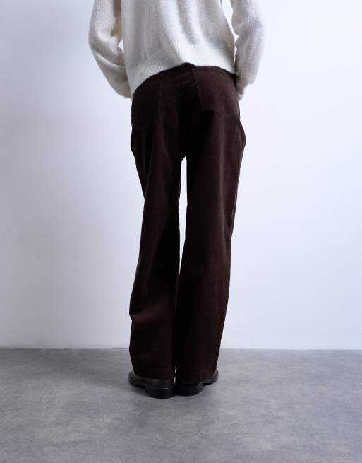 Topshop – Lässige Cordhose in Schokobraun mit niedrigem Bund, 5 von 5
