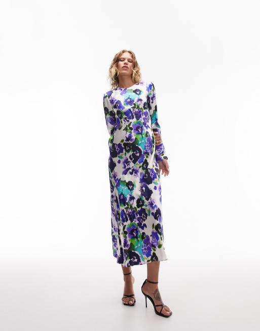 Zara floral clearance print maxi dress