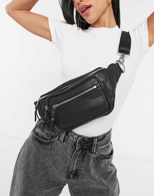 bum bag leather black