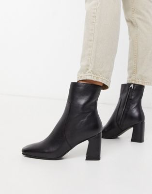 topshop black leather boots
