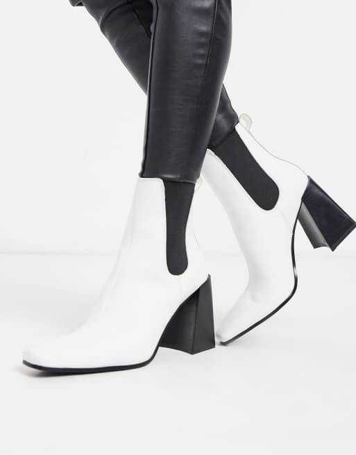 Topshop cheap boots white