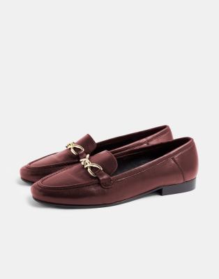 burgundy leather loafers womens