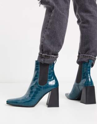 croc boots topshop