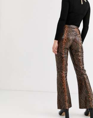 snake leather trousers