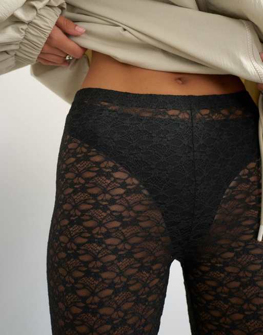 Topshop legging en dentelle à sous-pied noir, 3 de 5