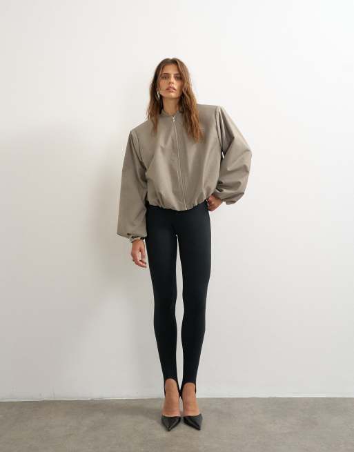 Topshop - Legging en jersey avec liens sous le pied - Noir, 4 de 5