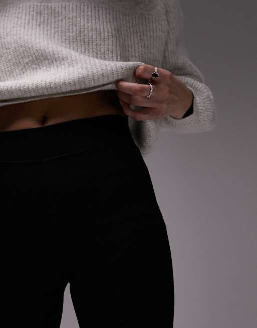 Topshop - Legging épais long à taille large - Noir, 3 de 4