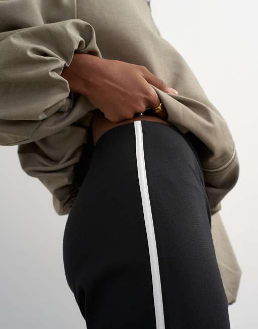 Topshop legging long en ponte avec détail passepoil noir, 5 de 5