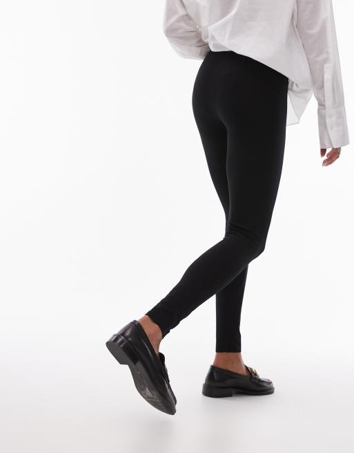 Topshop - Leggings a vita alta neri, 3 di 5