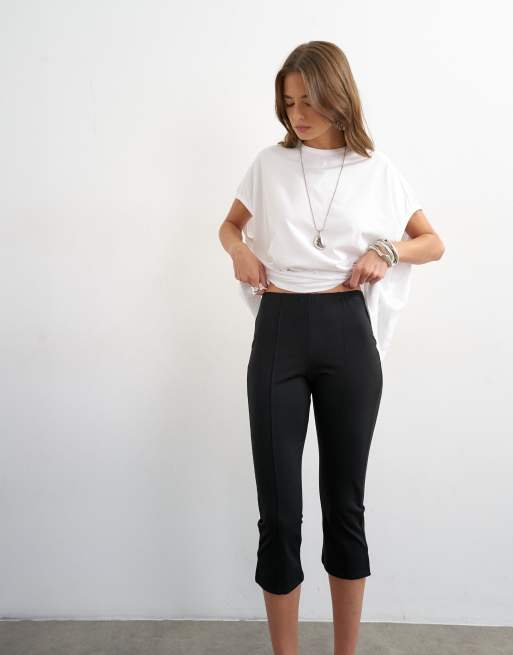 Topshop - Leggings capri negros de punto roma, 5 de 5